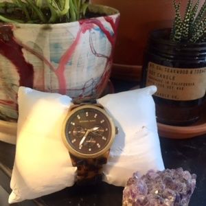 Michael Kors Gold Tortoise Shell Women’s Watch.
